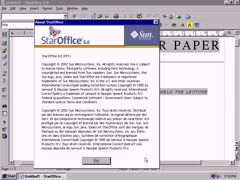 StarOffice 6 - About